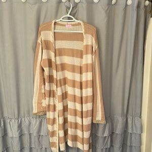 Pink Lily Color Block Knit Cardigan